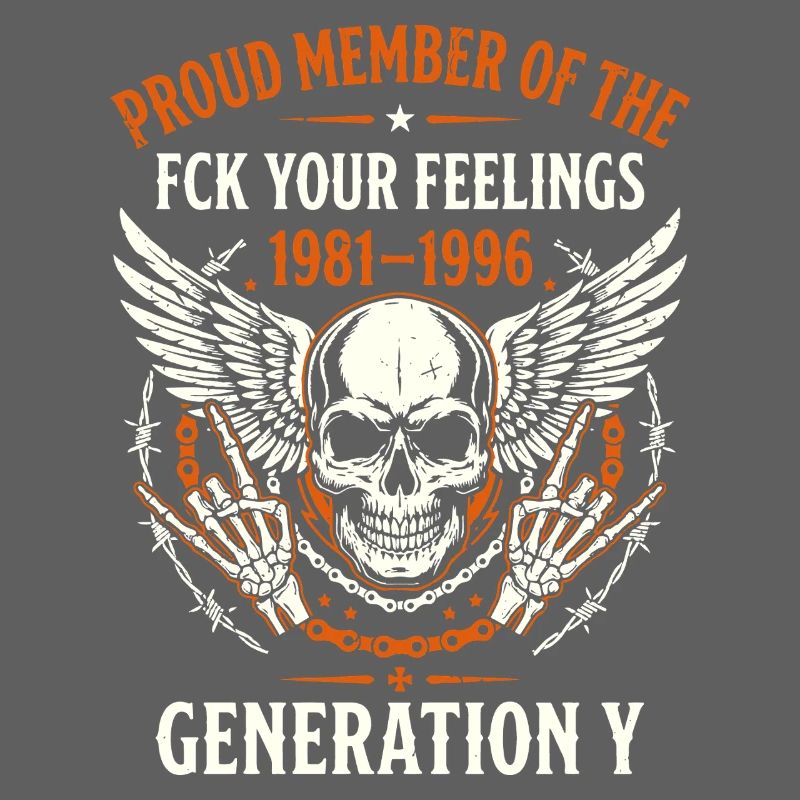 Ailes de crâne de la génération Y 1981-1996