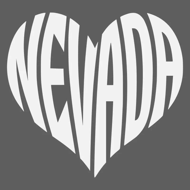 Typographie du cœur du Nevada