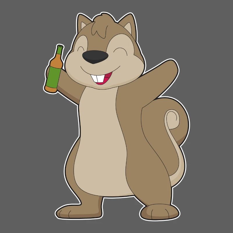 Eichhörnchen Flasche Bier