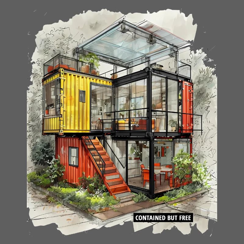 CONTAINED BUT FREE – Moderne Shipping Container Art