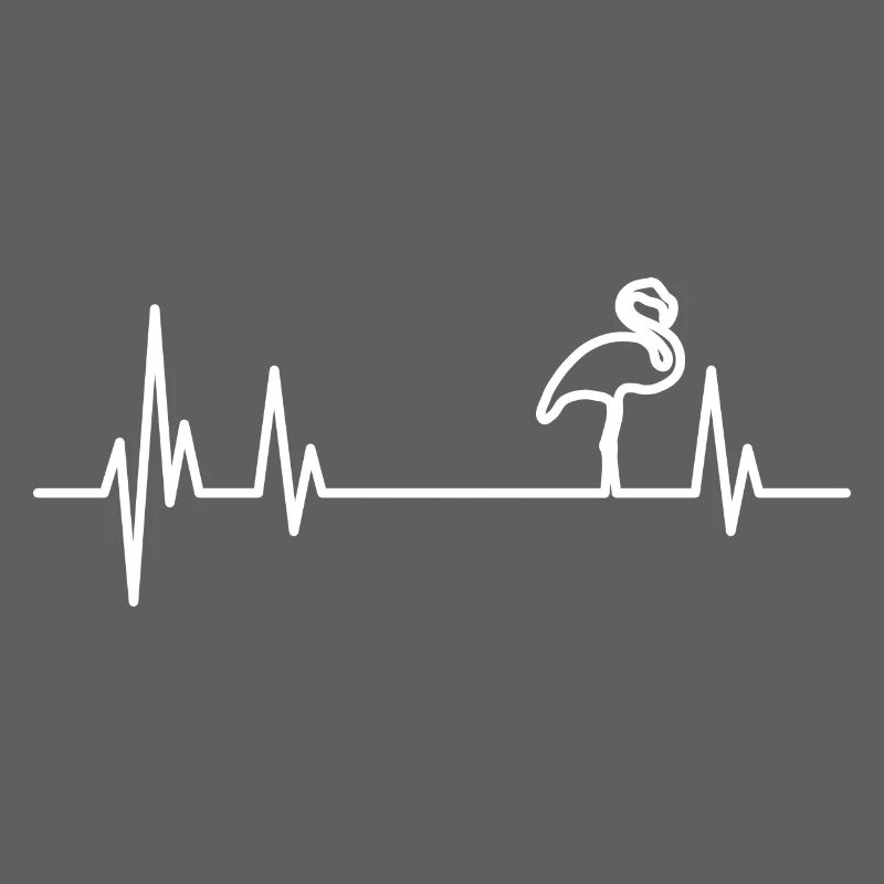 Flamingo Heartbeat white