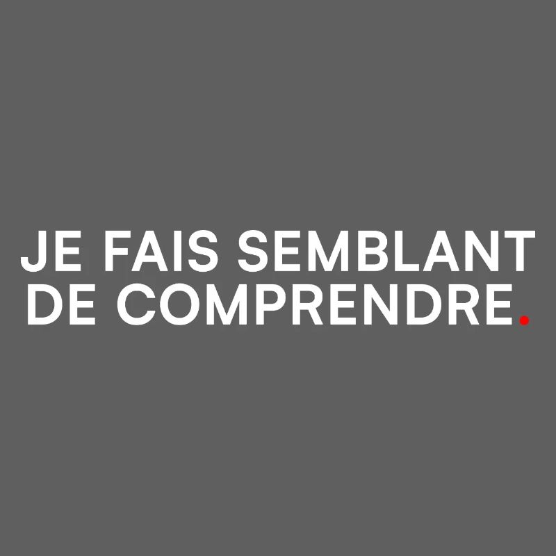 Je fais semblant de comprendre – Humour