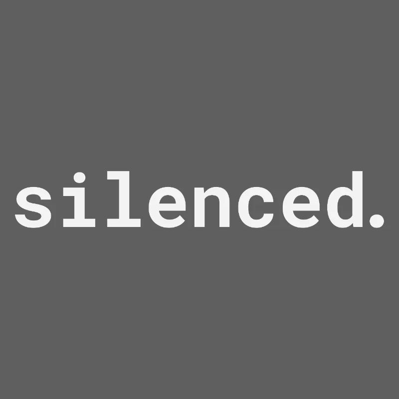 Silenced typographic design