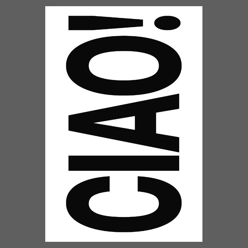 Ciao Typographie Design Minimaliste Vertical