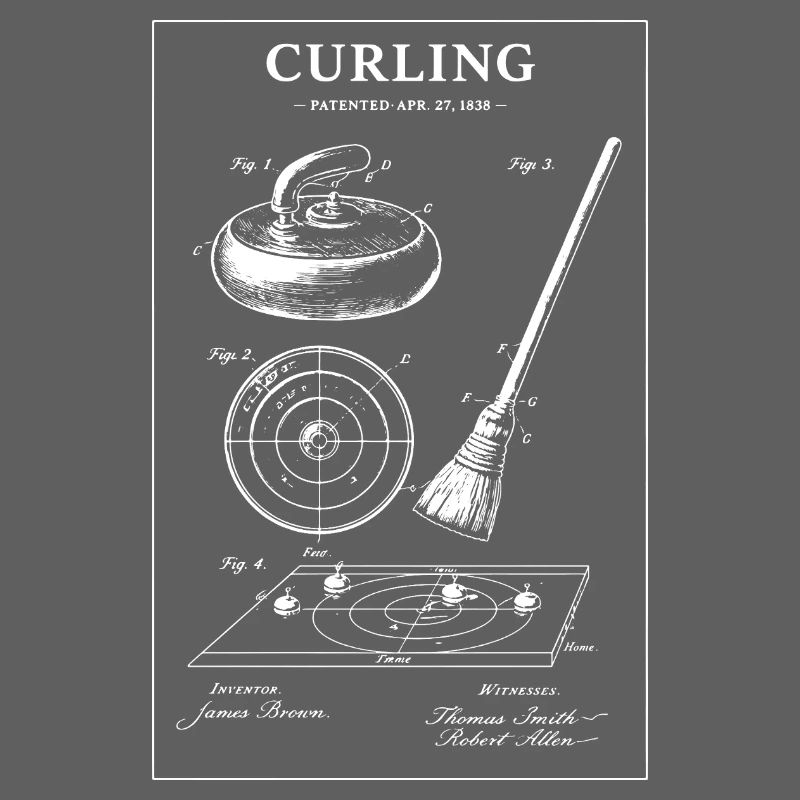 Curling Blueprint Artwork