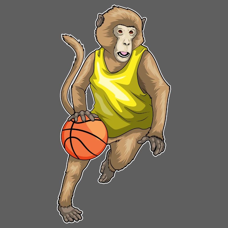Monkey Basketball Player Basketball