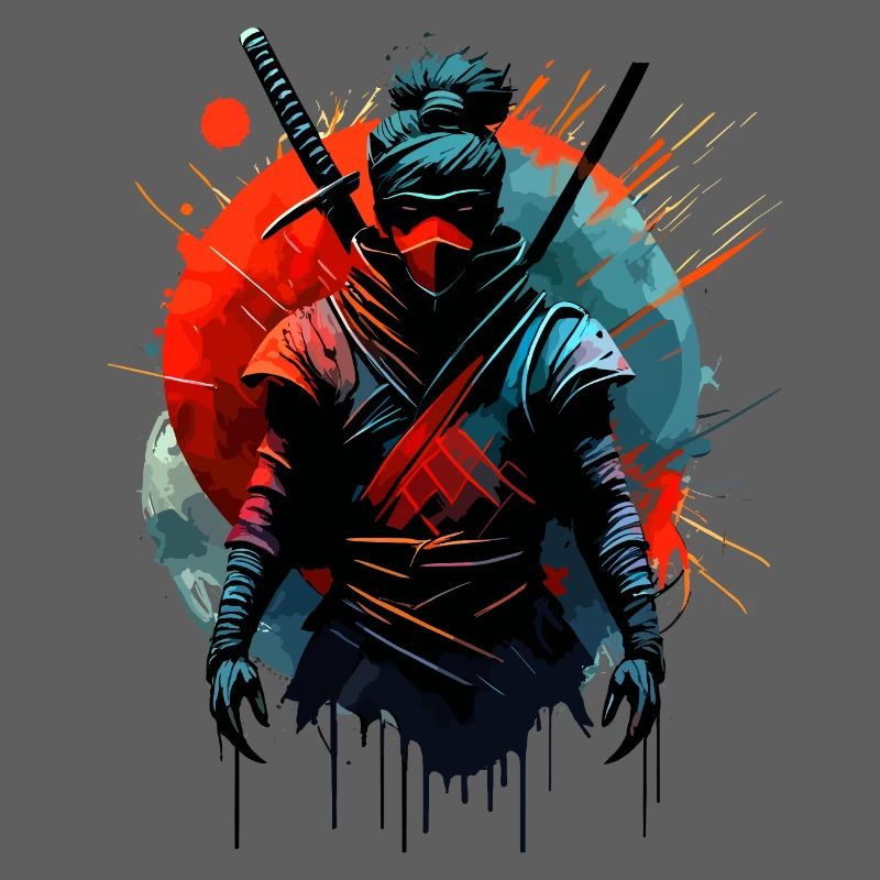 Kriegerischer Ninja Samurai Japan