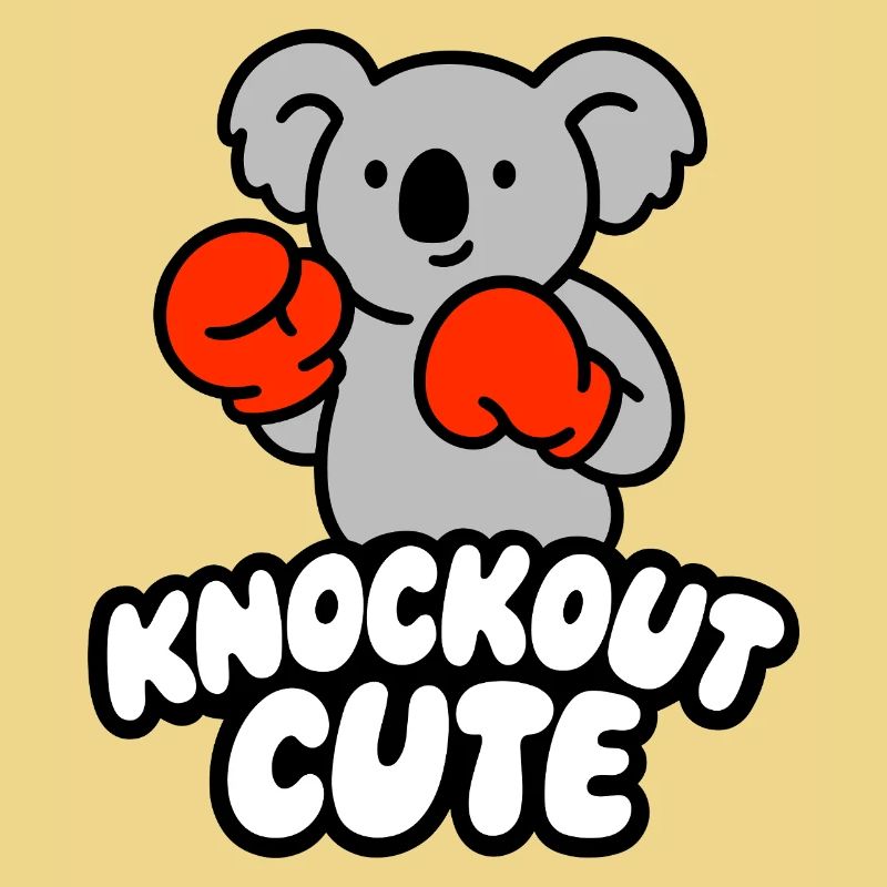 Knockout Cute Koala mit Boxhandschuhen