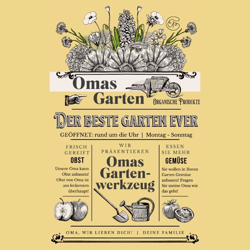 Oma Großmutter Garten Gärtnerin Geschenk