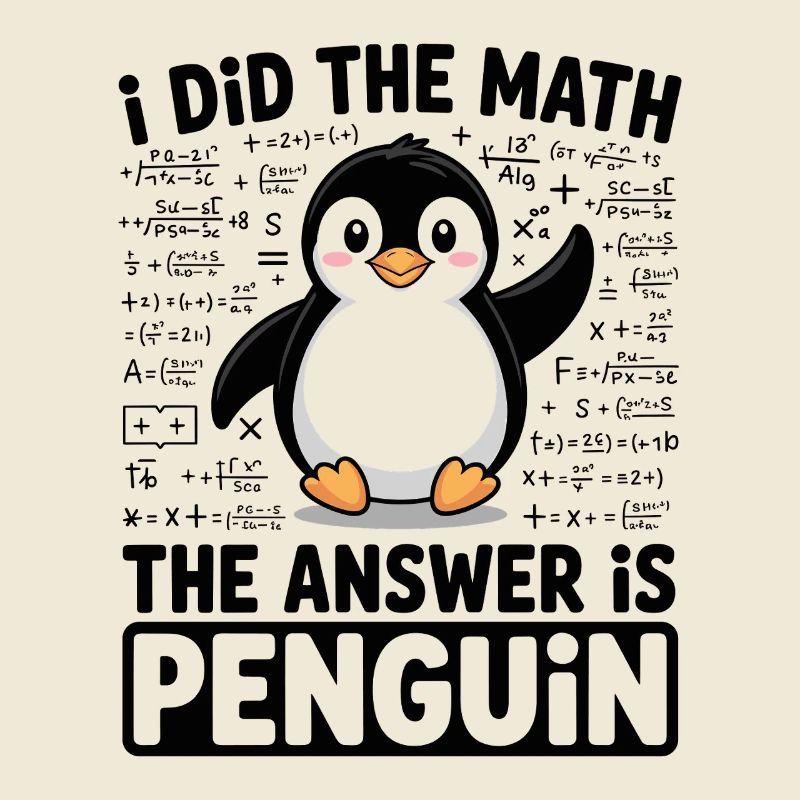 I Did The Math The Answer Is Penguin
