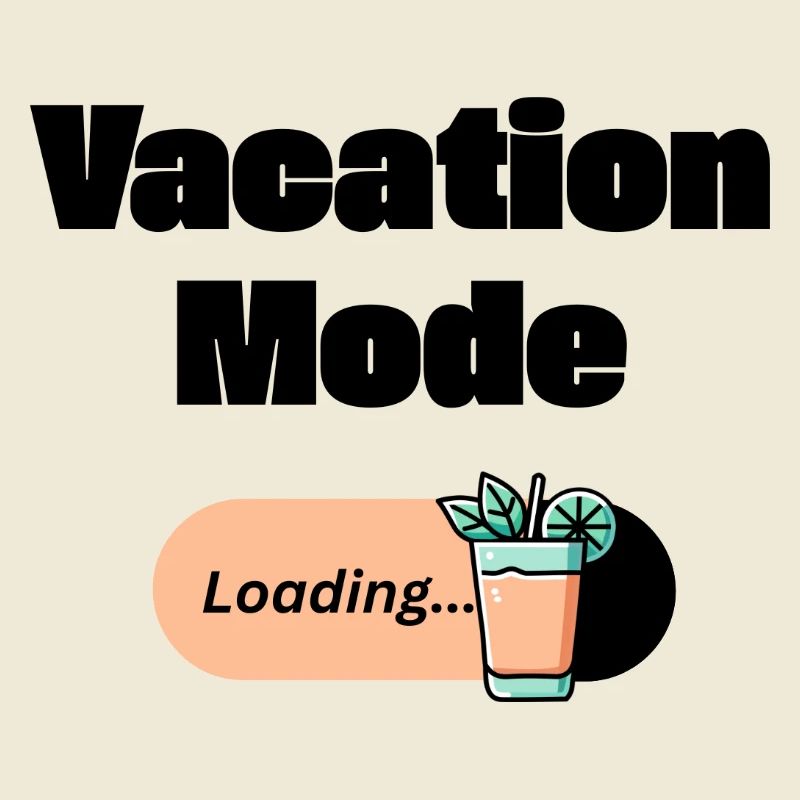 Vacation Mode On – Mai Tai with Loading Bar (Dark)