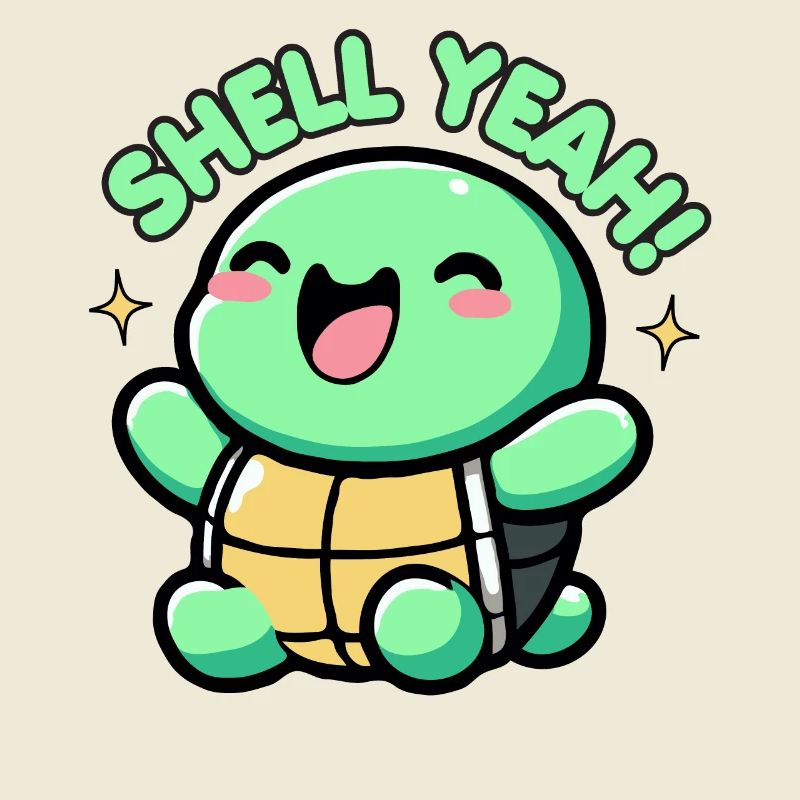 Shell Yeah Cute Turtle Lover Pun Funny