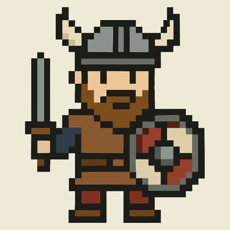 wikinger comic pixel