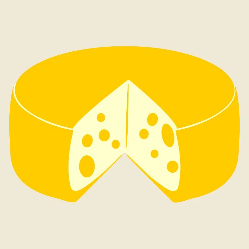 Fromage jaune doré avec pointe coupée