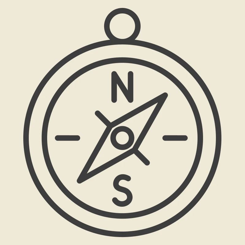 Minimalistisches Kompass-Navigationsdesign