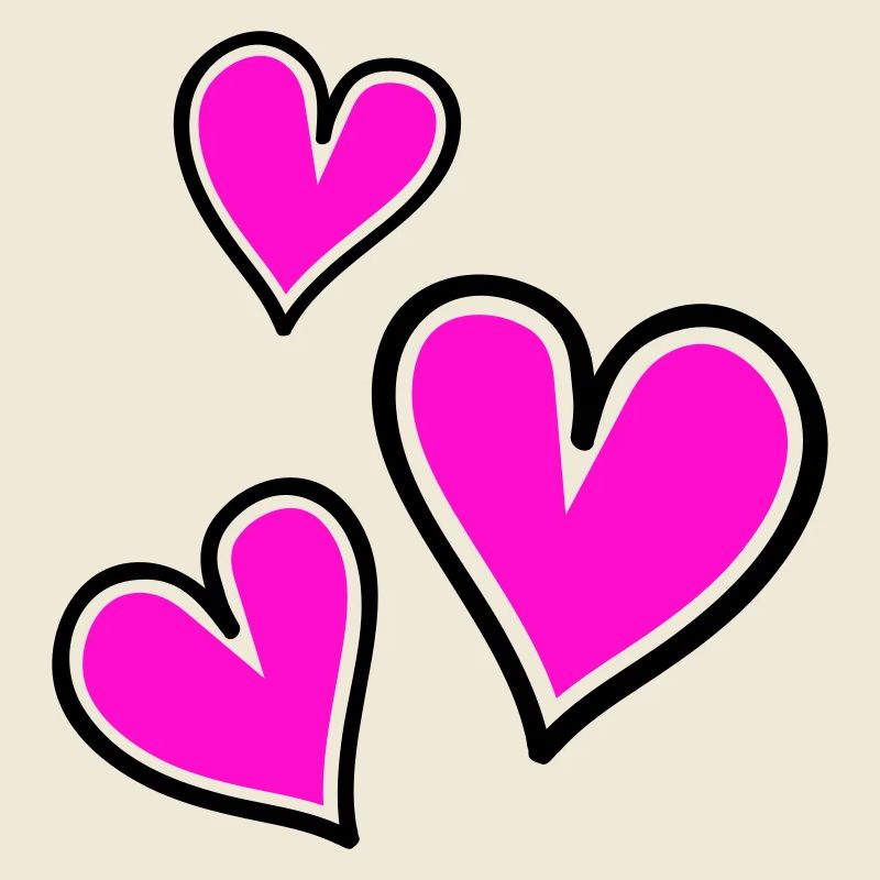 Bright Pink Heart Pattern