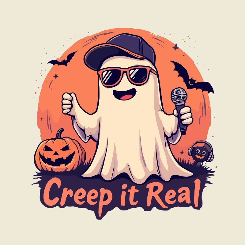 Creep It Real Ghost mit Mikrofon
