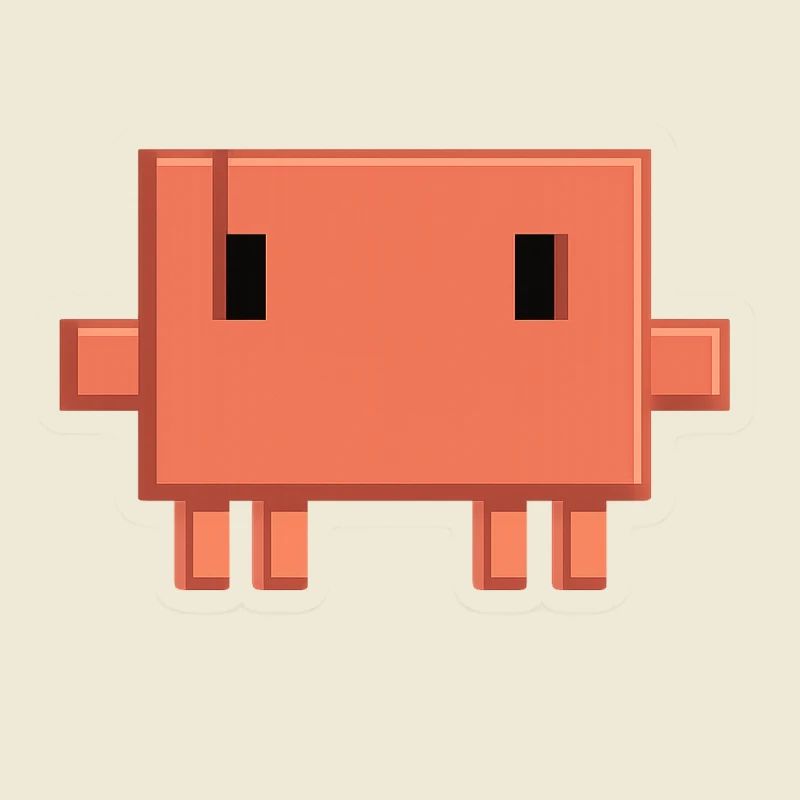 Claude Code Pixel AI Maskottchen-Entwickleraufkleber