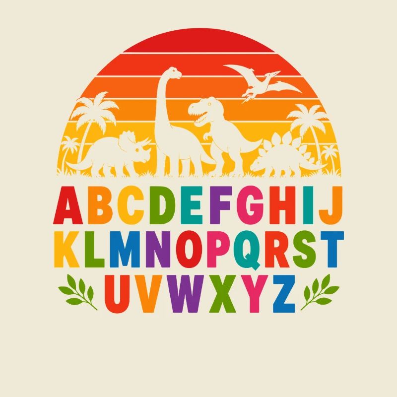 Regenbogen-Dino-Alphabet
