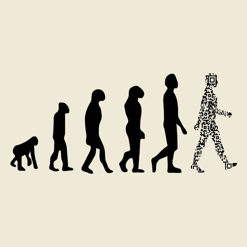 Evolution QR code - Humor health pass