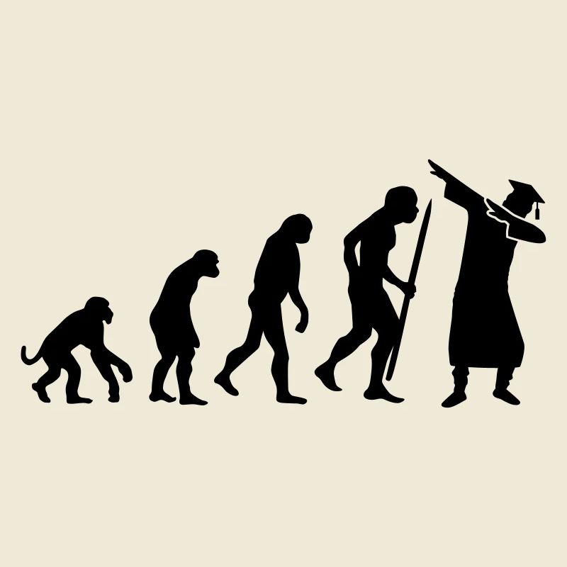 Evolution dab dabbing graduation college student