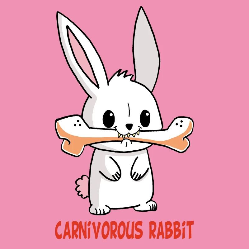 Lapin blanc carnivore