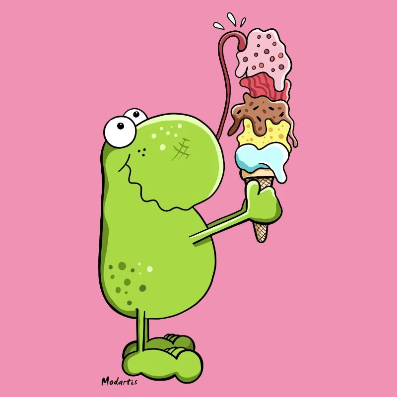 Frosch mit Eis
