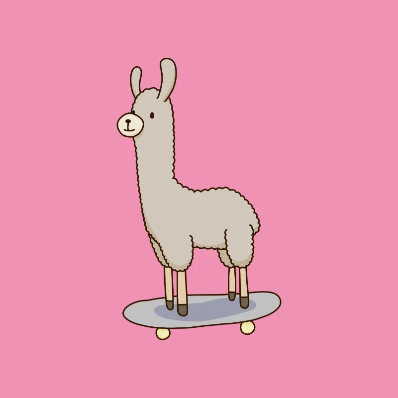 Llama skateboard