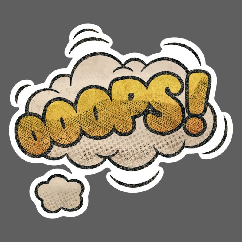 Ooops comique : Expression pop art drôle