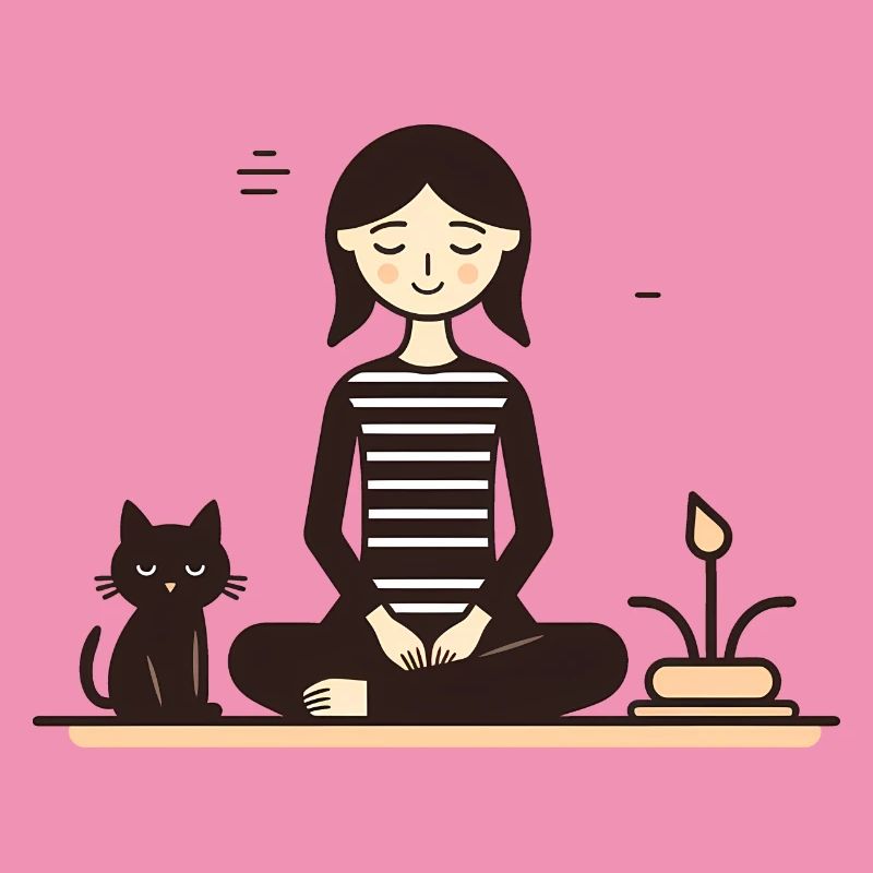 Se détendre avec un chat