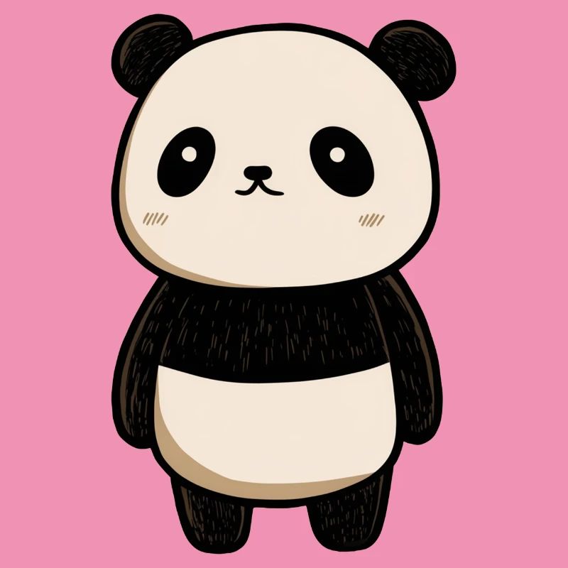 dessin panda, panda mignon, bébé panda