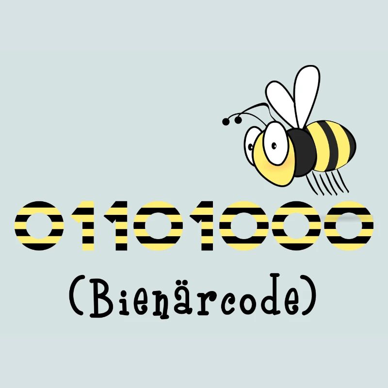 Binary code bee code computer science gift honey