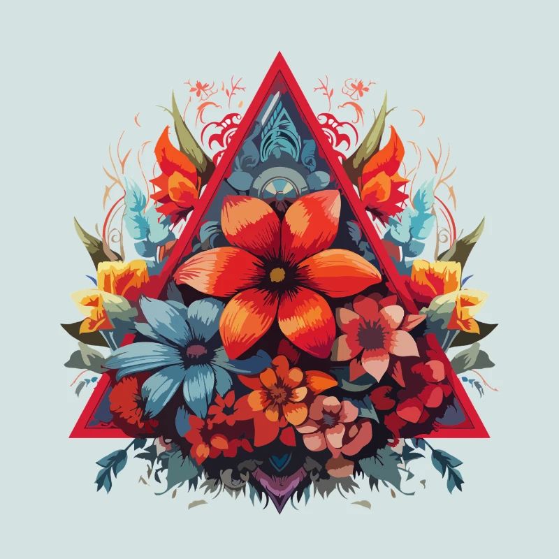 Triangle de fleurs