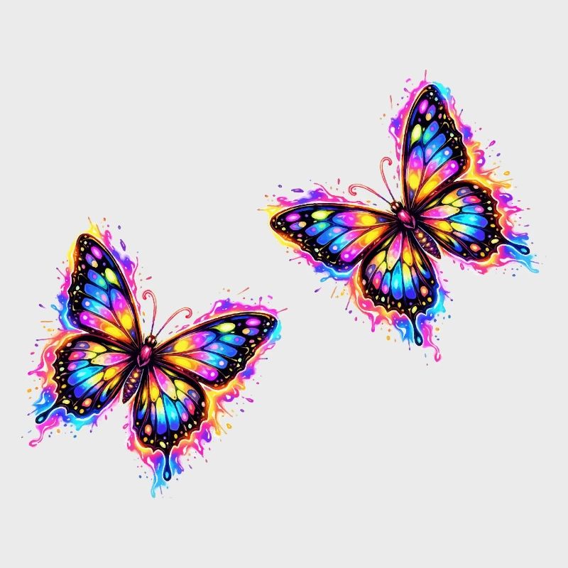 Schmetterlinge Neon