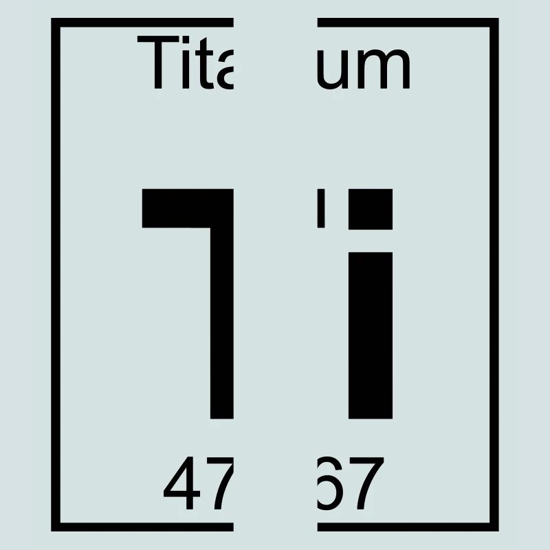 Periodic table element 22 - Ti (titanium) - BIG