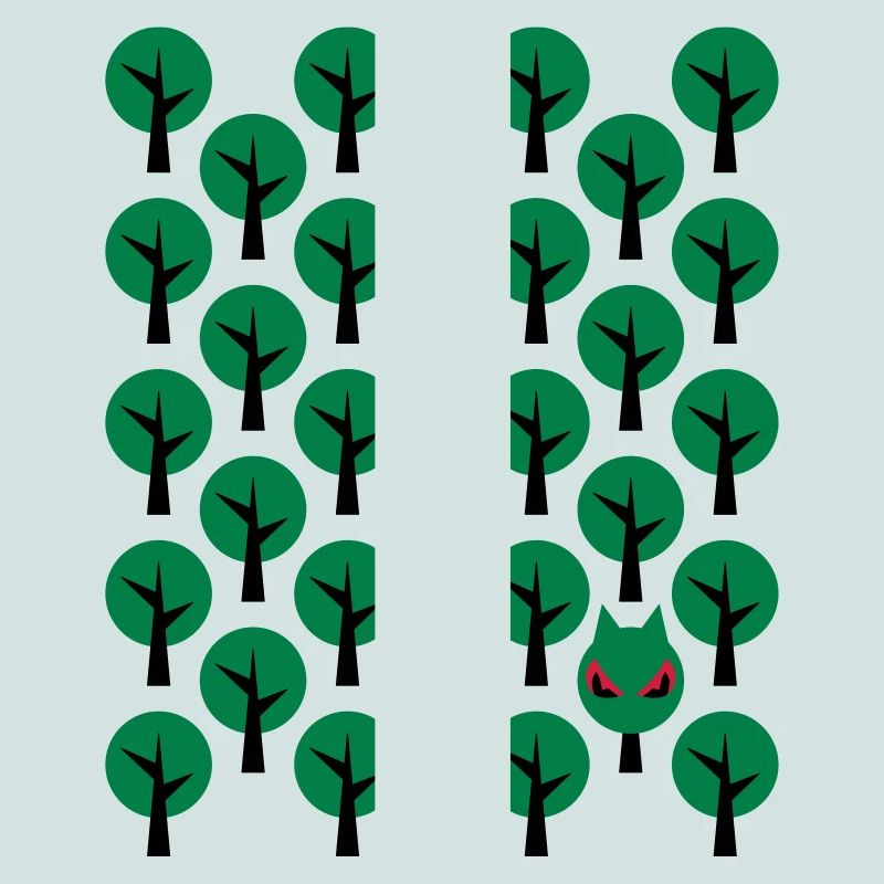 Fairytale - Märchen - Rotkäppchen - Wolf - Grafik