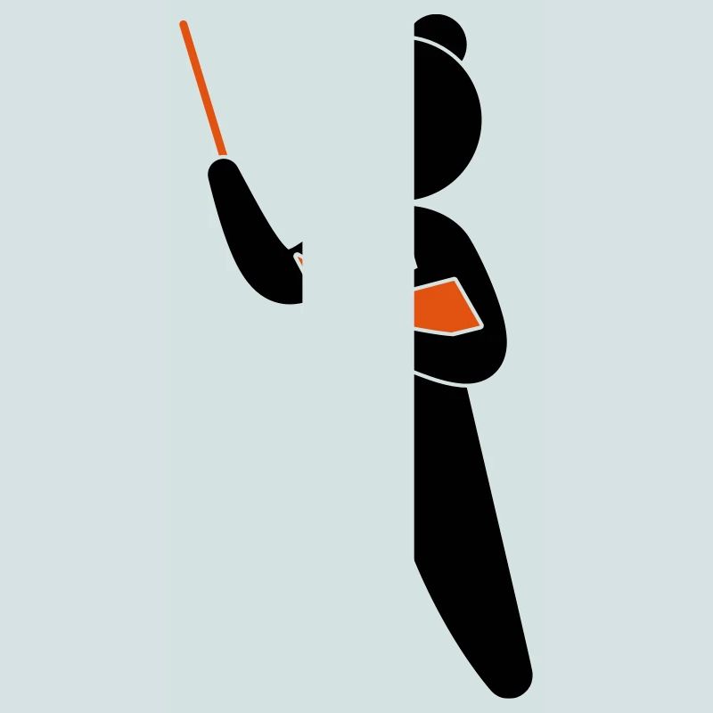 Ein Lehrer oder Professor schult sein Publikum