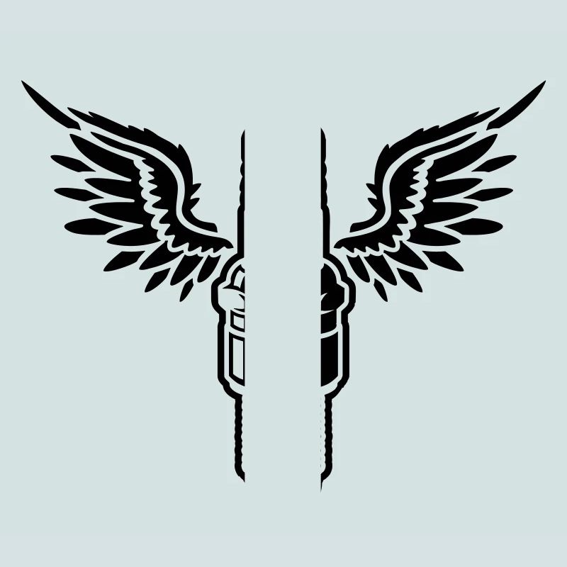 Spark plug with wings - motor - car - workshop