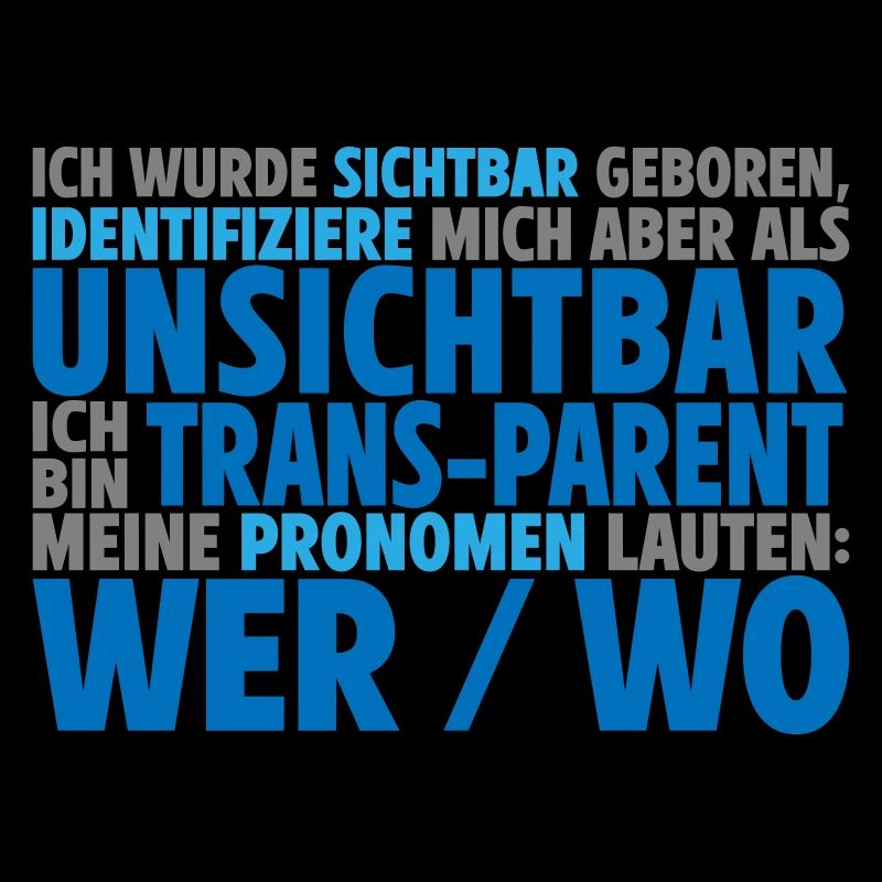 Unsichtbar Transparent Wer Wo | Farben änderbar