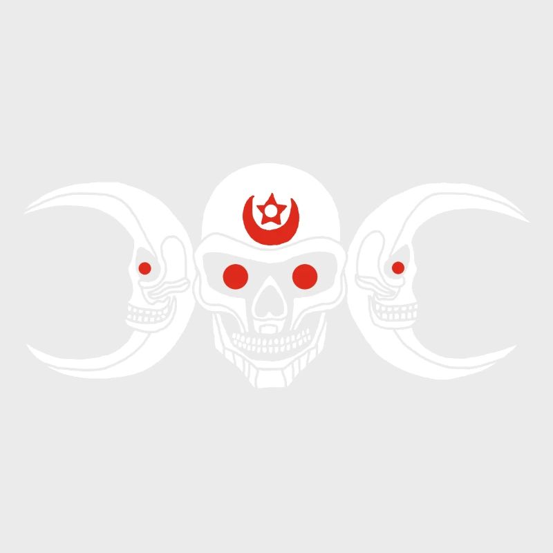 White Whimsical Skull