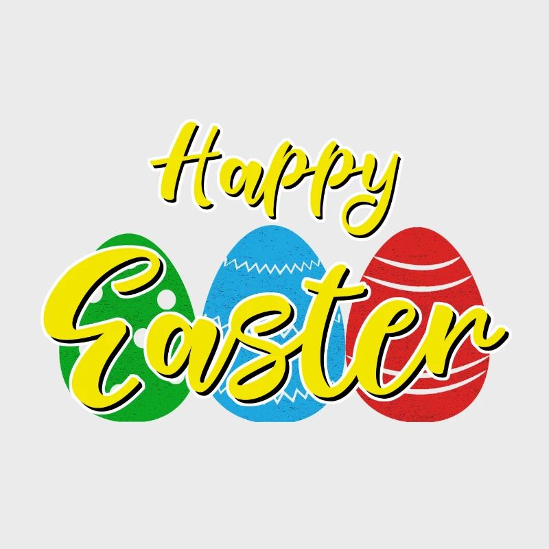 Happy Easter - Easter bunny Easter eggs celebration gift