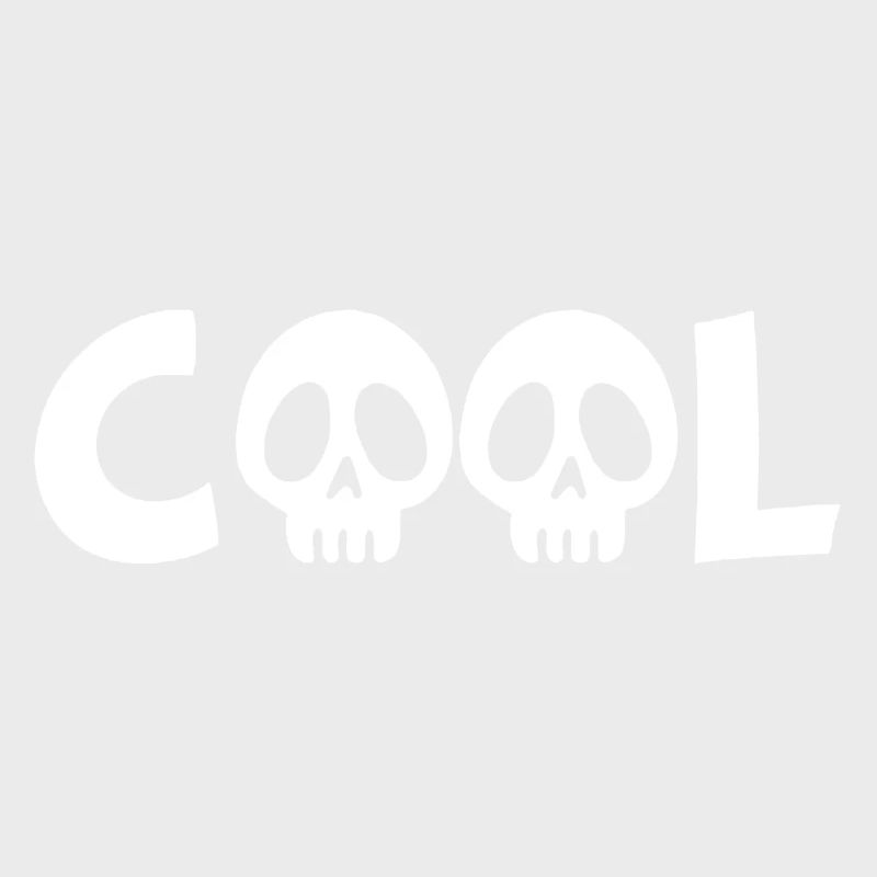 Skull and cool (white)
