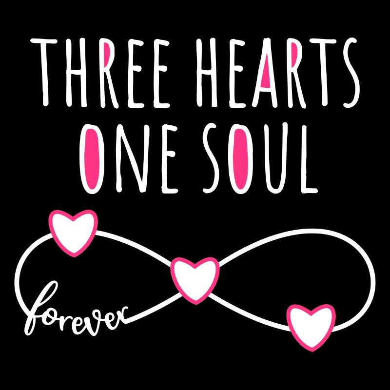 3 hearts soul Infinity forever for three friends