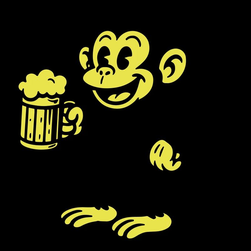 Monkey Beer Drinking