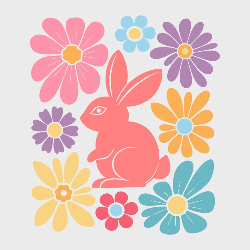 Joyeux lapin de Pâques Boho