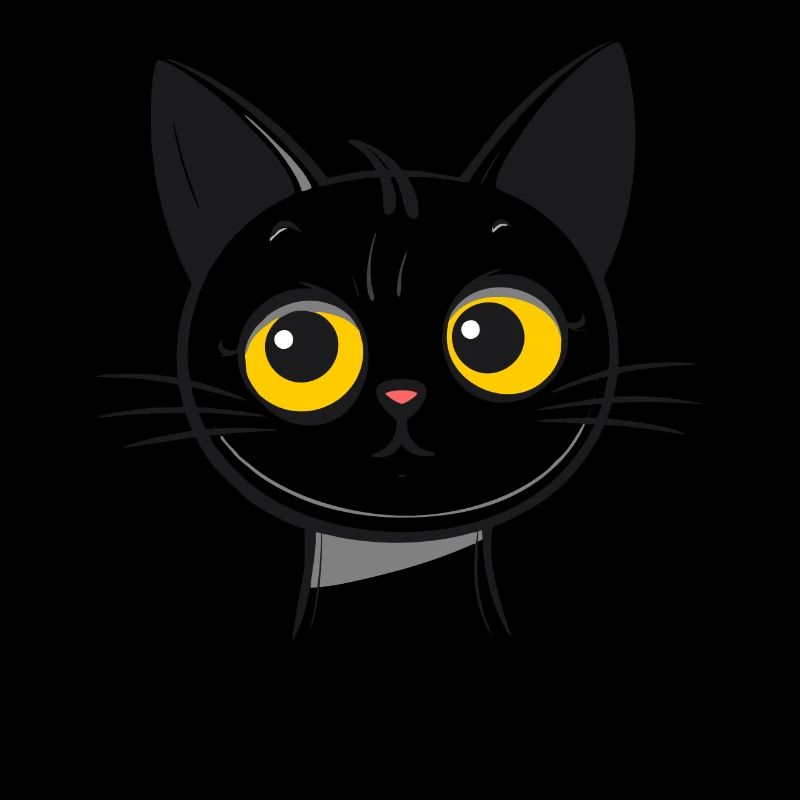 Chat de dessin animé mignon triste