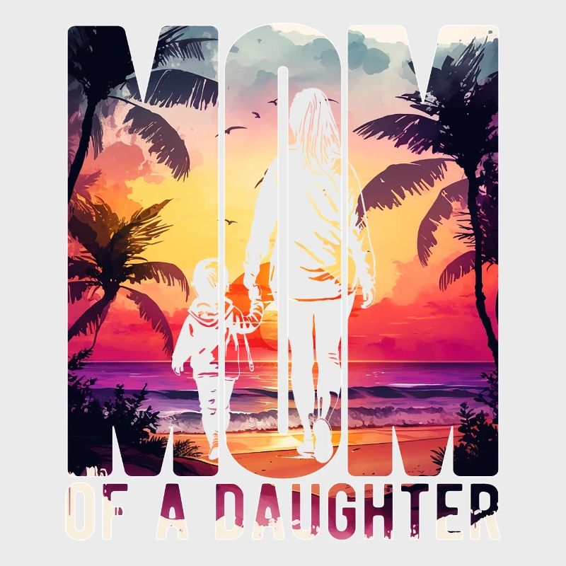 Mutter mit einer Tochter Muttertag Strand Mama