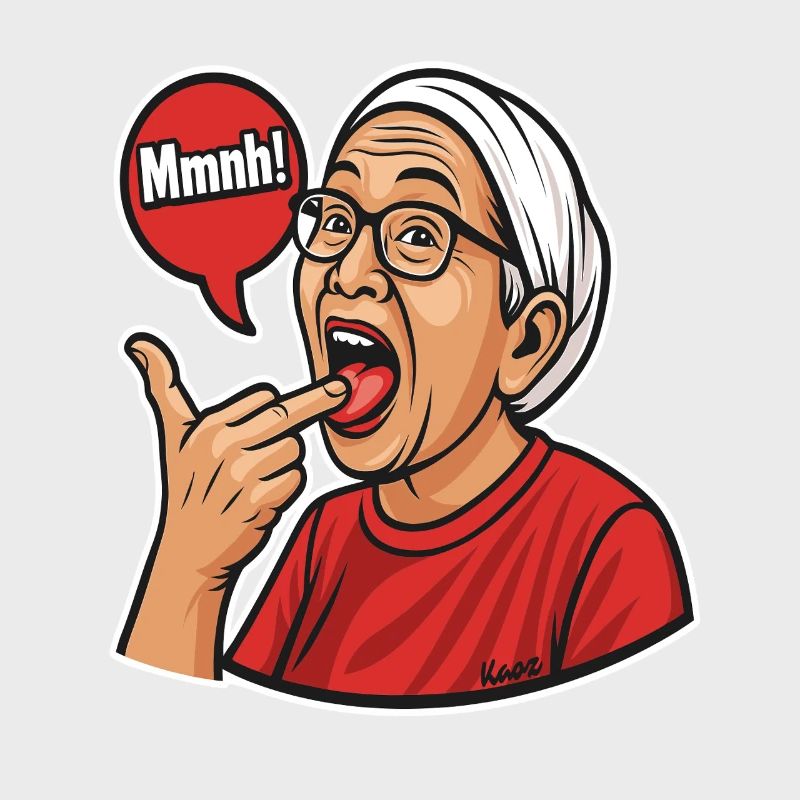 Asian Mom with speech Bubble Design
