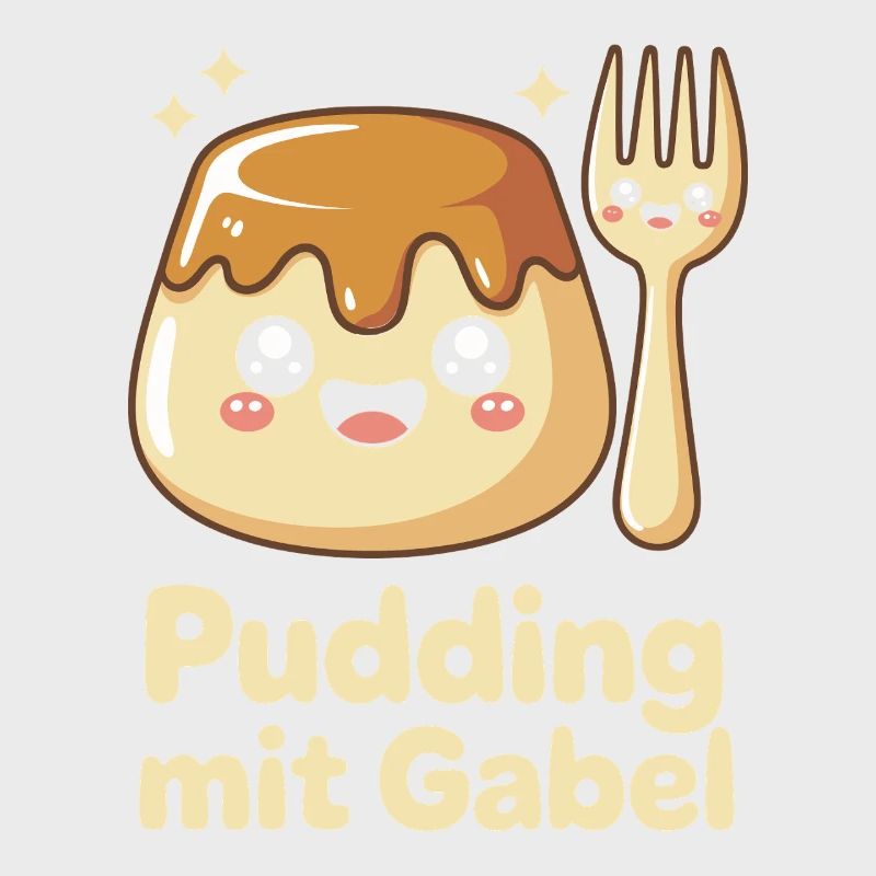 Pudding with fork