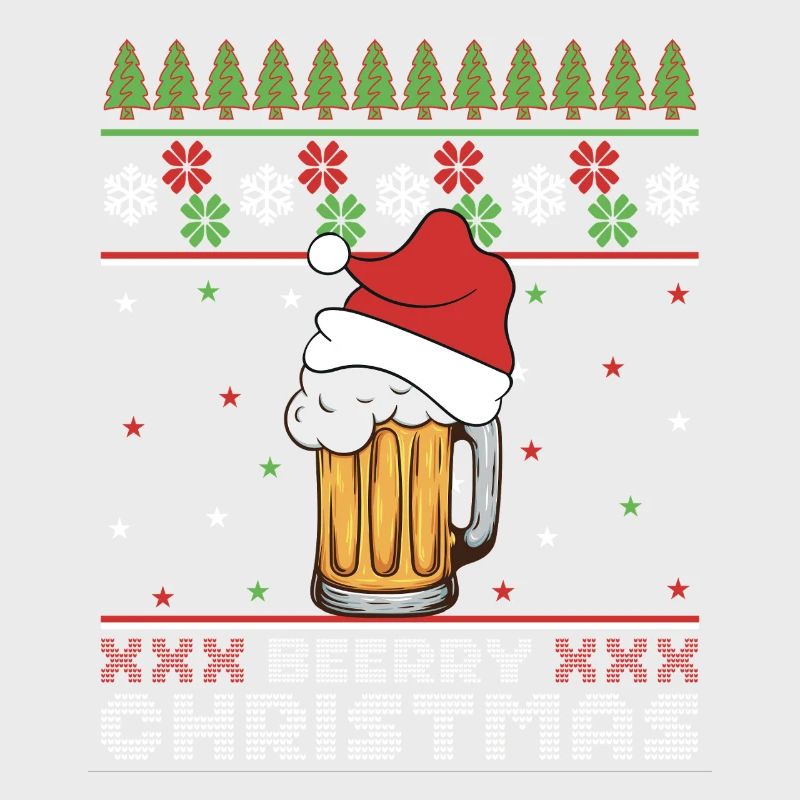 Frohe Weihnachtsbier, hässlicher Pullover – Geschenk